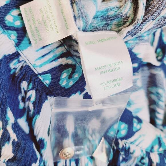 LILLY PULITZER ELSA INDIGO ROMPER SIZE XS - Picture 6 of 6